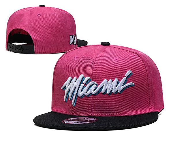 

one piece men's basketball sport city miami pink color snapback caps flat brim hats adjustable design baseball gorra, Blue;gray