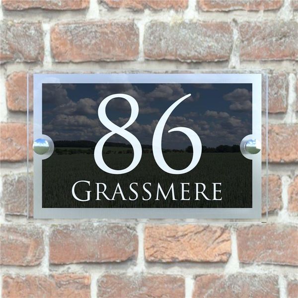 

other door hardware contemporary house sign plaques number 1 - 9999 personalised name plate b-05w