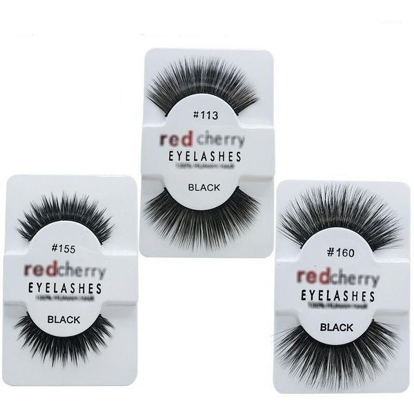 

pairs handmade eyelashes lashes 100% false nature eye for make up1