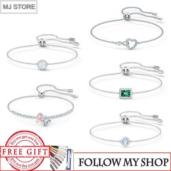 

fashion charms crystals zircon adjustable bracelet lucky heart-shaped bangles for women party wedding jewelry gifts charm bracelets, Golden;silver