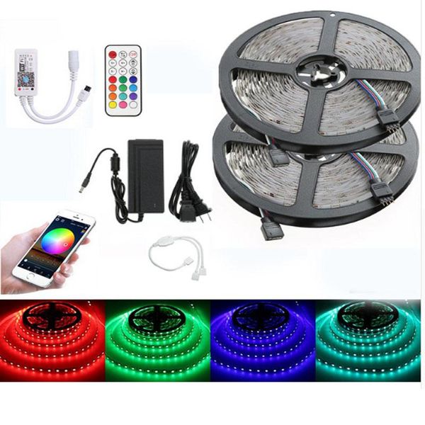 

strips led strip light 28355m 10m rgb smd wifi controller set alexa google home 21key rf remote christmas string power adapter