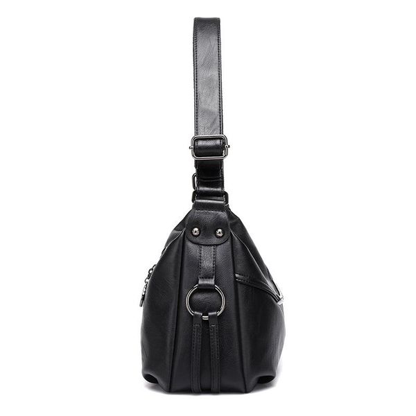 

2021 bag fashion shoulder leather new all-match simple large mother atmosphere pu messenger backpack bag capacity soft ladies jfosc