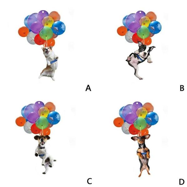 

dog hanging ornament with colorful balloon car interior decor lightweight flying decorations