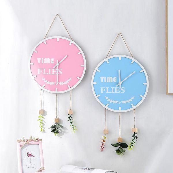 

wall clocks wooden 3d clock modern design nordic kids room decoration living hanging watch home decor 12 inch gift