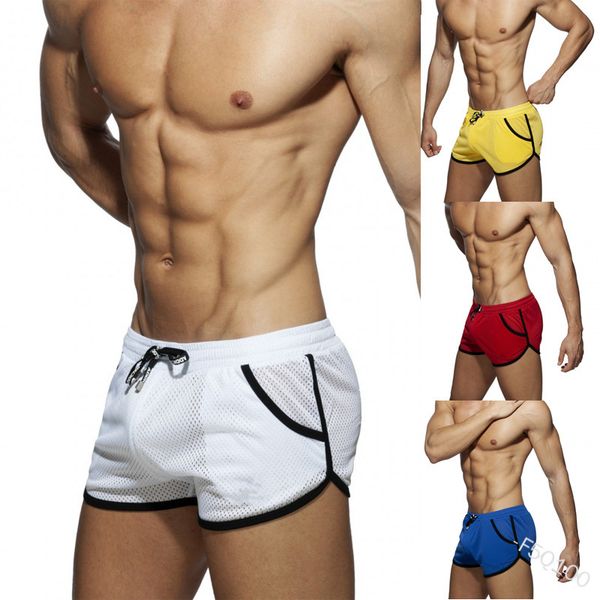 

men's swimwear 2021 fashion drawstring swimsuit color matching poet slim shorts