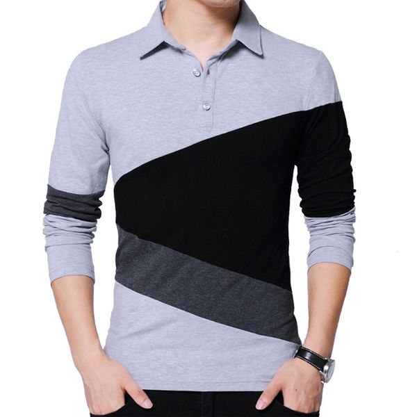 

men's t-shirts spring cotton t shirt full sleeve t-shirt male solid &tees mandarin collar long plus size 5xl, White;black