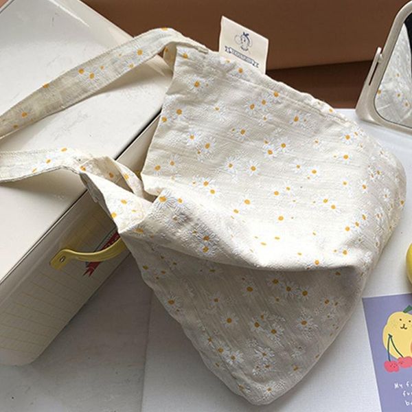 

women convas cloth tote bag handbag reusable grocery shopping bags foldable large durable portable evening