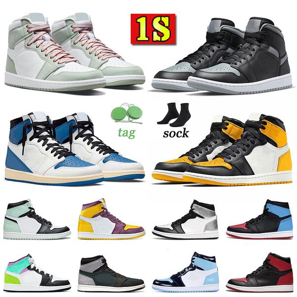 

vintage 1s basketball shoes high og jumpman 1 designer outdoor warking hiking sports sneakers original shadow wheat seafoam heritage red tra