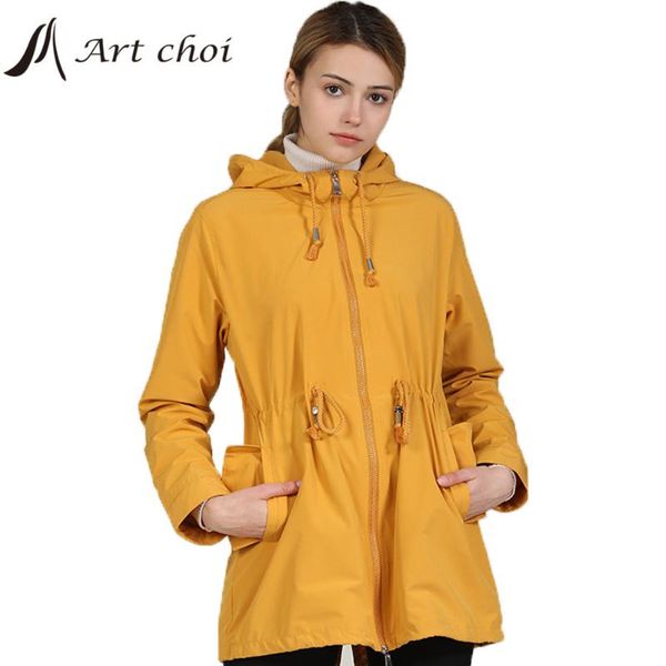 

women's trench coats 2021 fashion women windbreaker elegant casual zipper slim hoody simple classic chic female long sleeve clothes, Tan;black