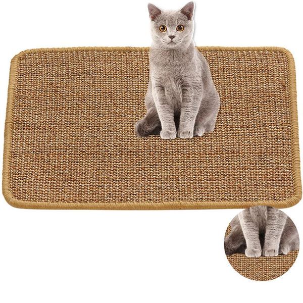 

cat beds & furniture natural sisal scratching mat scratch pad grinding protecting nail scraper for pet u3