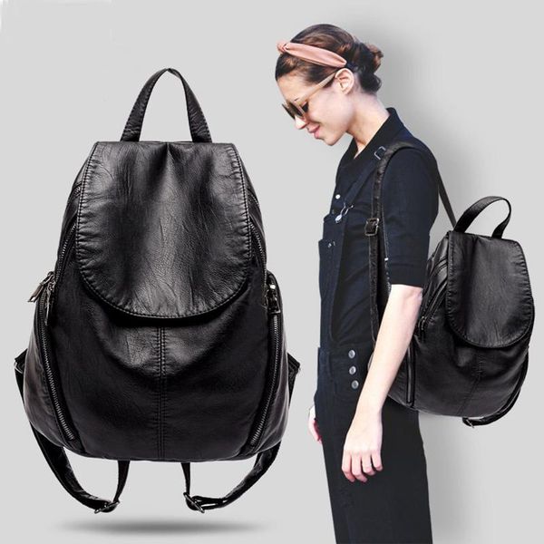 

school bags for women backpack women's leather high-capacity bag mochila bolsa