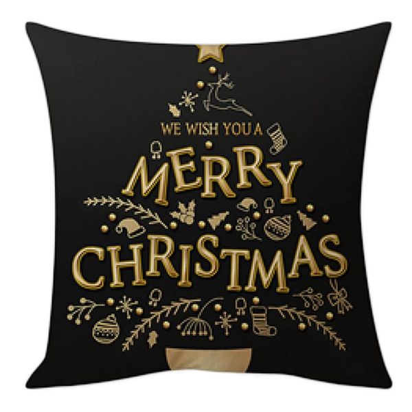 

pillow case 4pc christmas cotton linen sofa cushion cover home decor polyester cartoon decoration