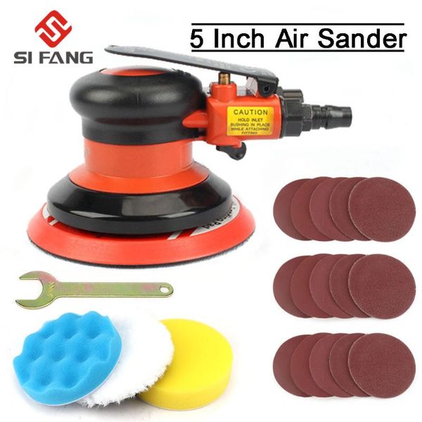 

pneumatic tools 5 inch air sander polisher tool 125mm polishing random orbital palm machine grinder for car paint care rust removal