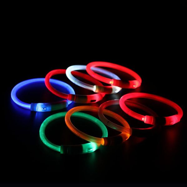 

pet collar usb charging light cat dog night safety hyena luminous anti-lost supplies collars & leashes