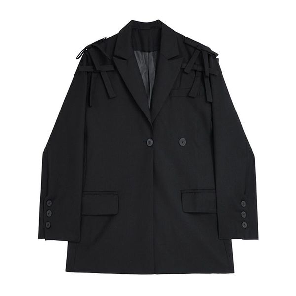 

women's suits & blazers superaen 2021 autumn design solid black blazer office lady full notched woman jacket, White;black