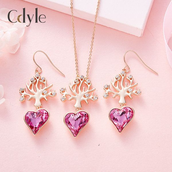 

necklace sidel life tree earring set fashion simple love pendant, Silver