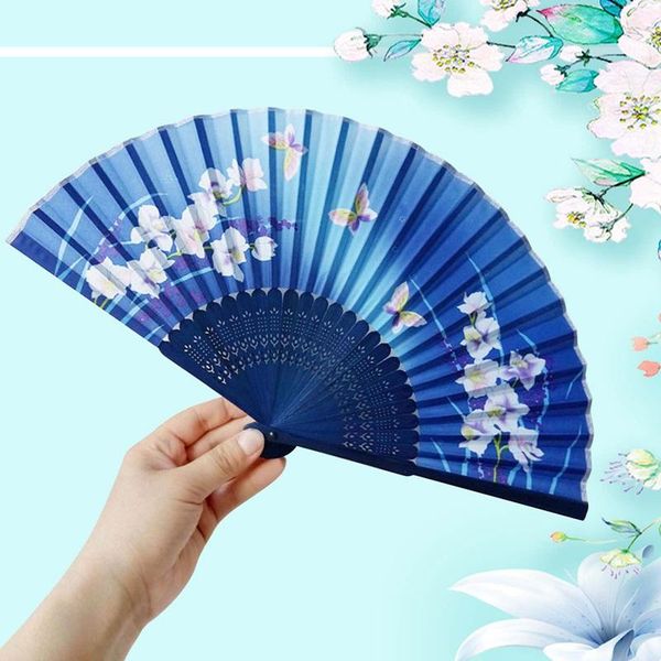 

other home decor chinese style fan pattern folding dance wedding party lace silk hand held flower girl women po prop tool art craf