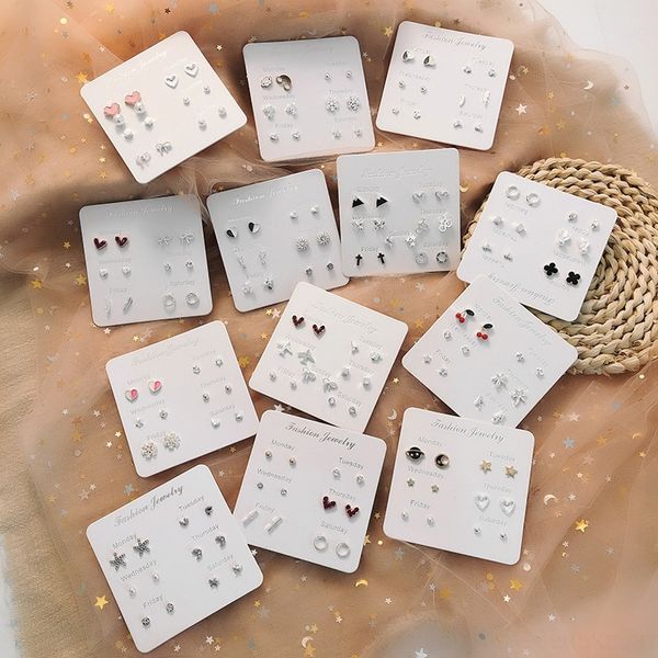 

wx5 pinduoduo one week set with 925 silver stud and plated for women pinduoduo one week earring set with 925 silver pearl earringsearri, Golden;silver