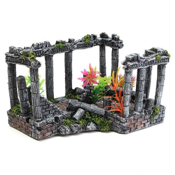 

decorations aquarium underwater feature antique roman column ruins european castle ornaments for fishbowl