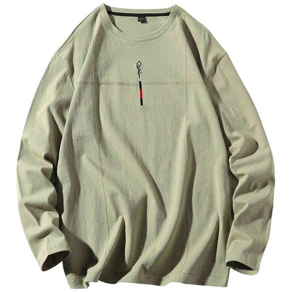 

men's t-shirts t- cotton t full sleeve tshirt solid color t-shirts &tees o neck collar long lktq, White;black