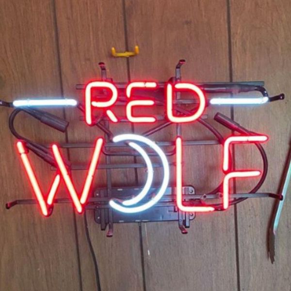 

other lighting bulbs & tubes neon signs for red light wolf real glass beer bar logo sign store shop man cave room decor handmade art iconic