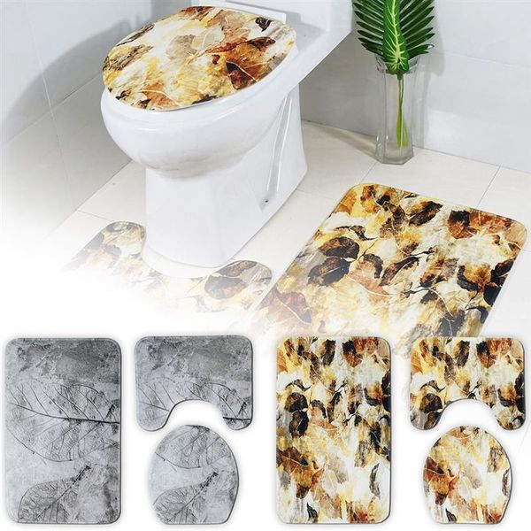 

bath mats 3pcs flannel bathroom mat set hydrophilic toilet carpet washable kitchen pad floor rug anti slip shower room kit