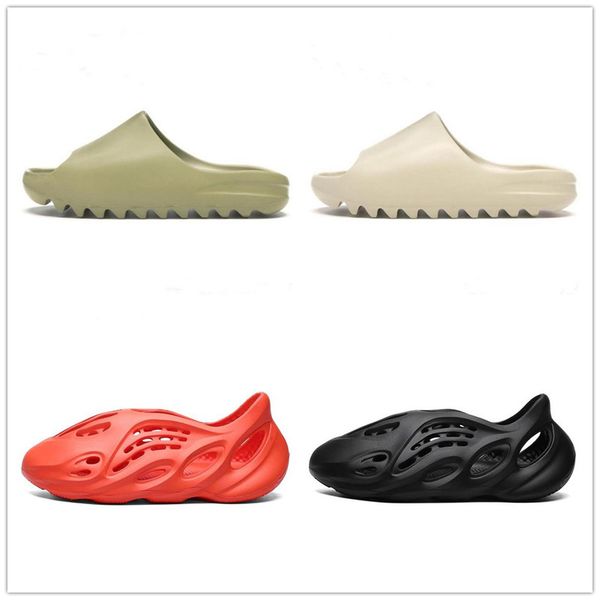 

2021 slides graffiti bone resin desert sand slippers summer brown flat men women beach foam runner size 36-45, Black