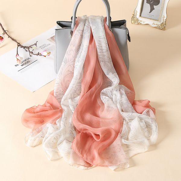 

spring and buta summer mulberry scarf women' sunscreen versatile chiffon beach towel thin hangzhou silk pt21k223 8uz0, Blue;gray