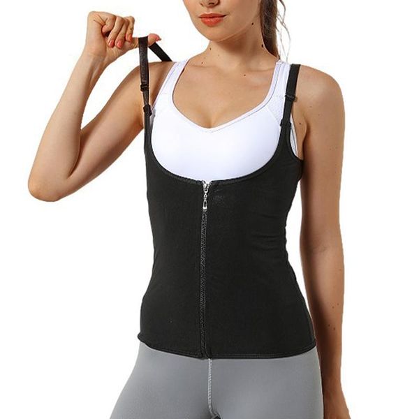 

women's shapers adjustable hook waist slimming belt corset zipper sauna cellulite cincher body shaper belly tummy abdomen control burn, Black;white