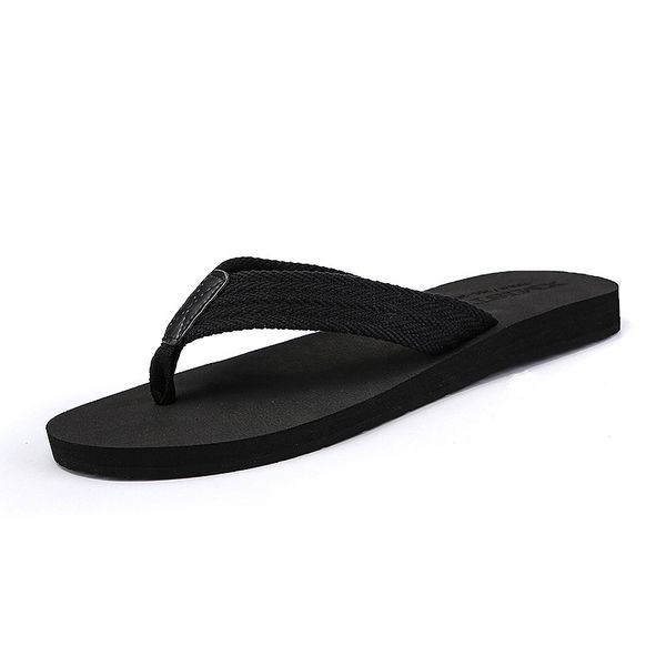 

2020 fashion summer men flip flops beach sandals anti-slip slippers men casual shoes zapatos hombre size 3848, Black