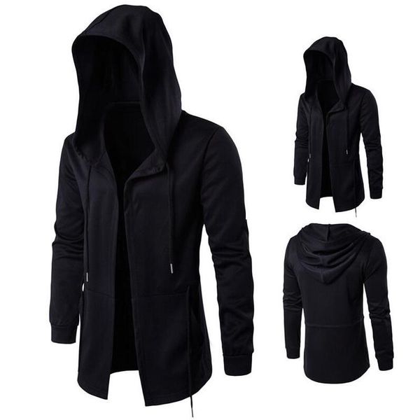 

men's hoodies & sweatshirts men fashion hip hop sweatshirt streetwear black gown coats hooded cloak mantle hoodie 5xl mjpx