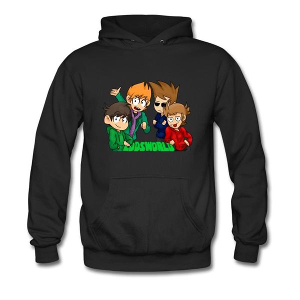 

men's hoodies & sweatshirts eddsworld soft and comfortable warm hoodie for 10-18 years old, daily, outdoor, sports, party, prin, Black