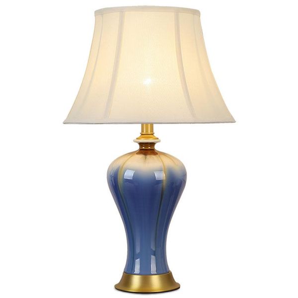 

table lamps 2021 fashion jingdezhen ceramic bedroom bedside american living room study model decorative lamp