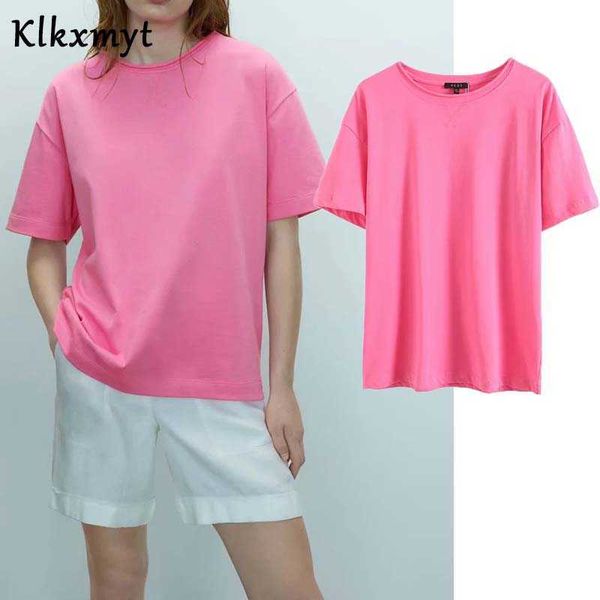 

klkxmyt za t-shirt women summer fashion cotton vintage short sleeve casual o neck harajuku t shirt female chic 210527, White