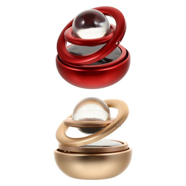 

2pcs rotating car perfume solar energy diffuse air purifier freshener