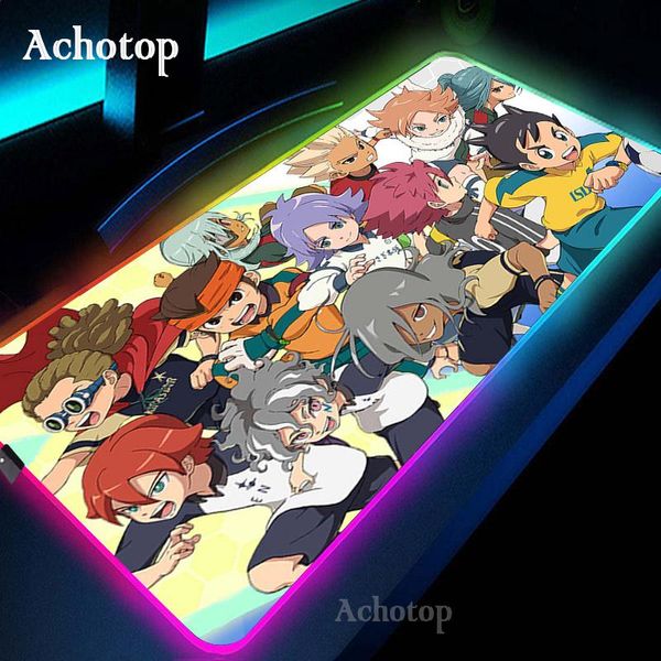 

mouse pads & wrist rests inazuma eleven rgb luminous gaming mousepad colorful large kawaii anime pad extended illuminated keyboard blanket d