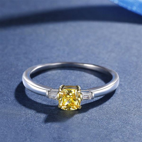 

wedding rings for women vintage jewelry yellow cubic zirconia ring elegant bridal engagement bijoux femme drop jz290, Slivery;golden