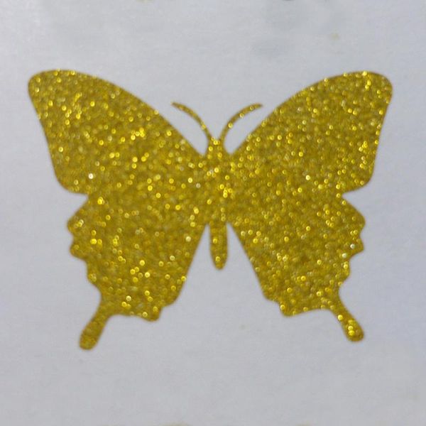 

butterfly gold glitter sticker label for envelope seals wall gift wrap