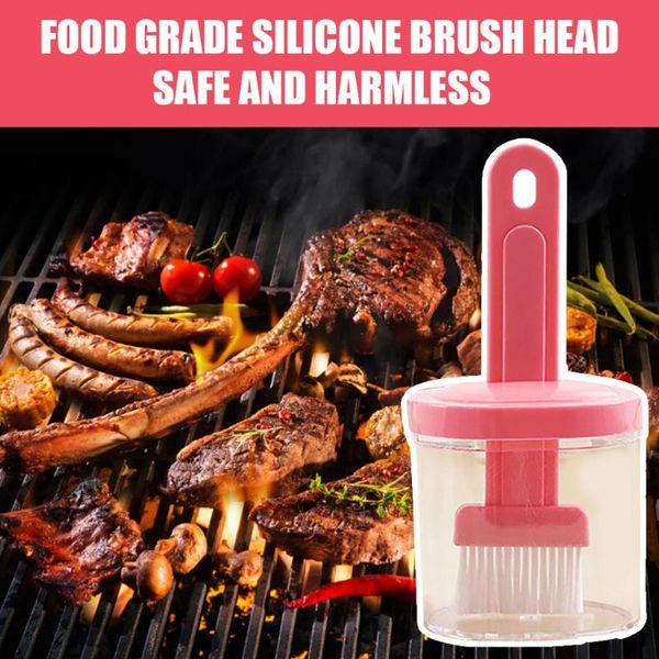 

tools & accessories pancake oil brush food soft bristle barbecue with base 1pc 16.5x7.3cm t@