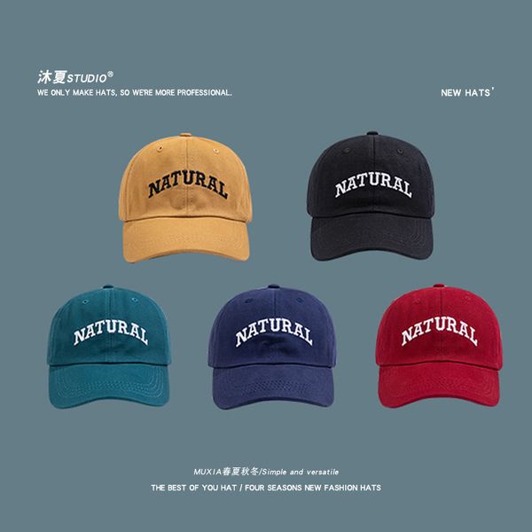 

letter soft baseball cap for men women, Blue;gray