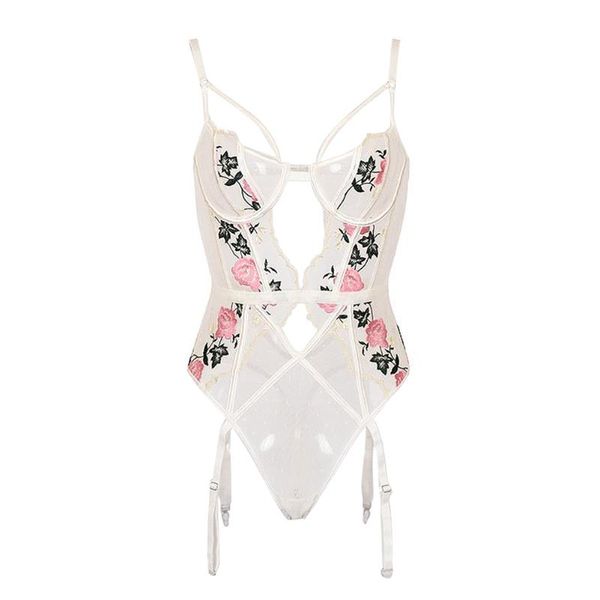 

exquisite embroidery flowers ladies body shaper slim white beauty back fashion bodysuit cyhwr women's shapers, Black;white