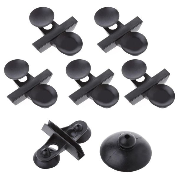 

decorations 5pcs aquarium fish tank suction cup divider black plastic sheet holders
