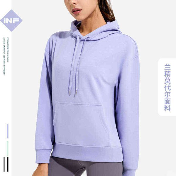 

women's jackets loose casual sports sweater women's off shoulder hooded pullover long sleeve running gym training coat autumn and, White