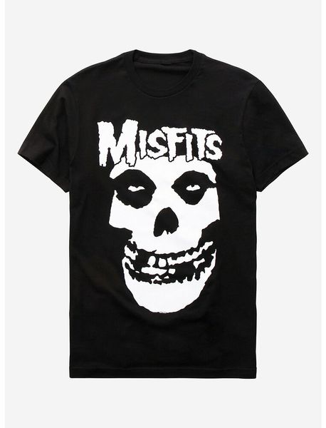 

misfits fiend skull t-shirt, White;black