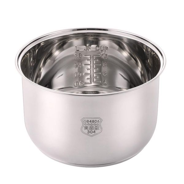 

rice cooker bowl 2l 3l 4l 5l 304 stainless steel soup cooking pot universal bowls