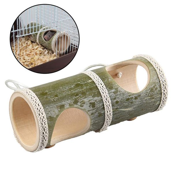 

cat beds & furniture hamster toy natural bamboo house tunnel tube for mouse