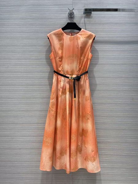 

2022 spring o neck short sleeve print brand same style dress milan runway dress designer dress 1101-3, Black