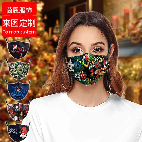 

high-quality s christmas theme dustproof children series cotton washable cloth mask