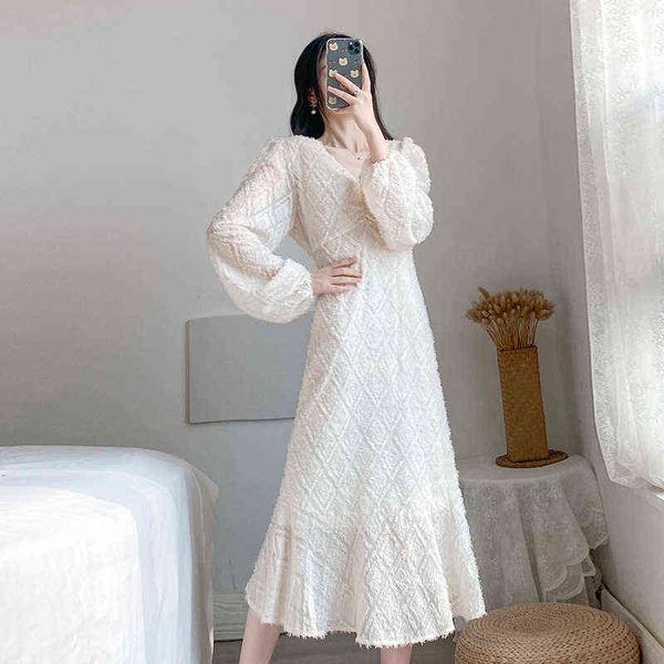 

casual dresses v-neck lace up tassel bubble sleeve ruffle skirt, Black;gray