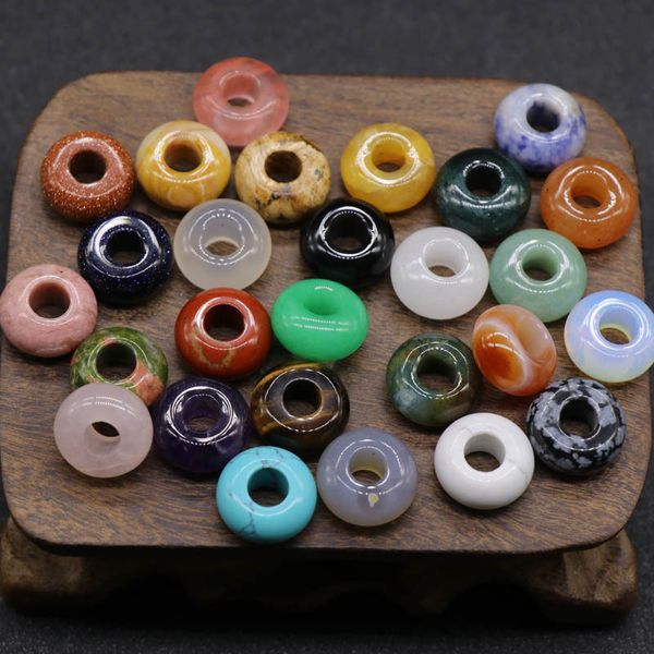 8 * 14mm Pedra Natural Macroporous Beads Ametista Rosa Quartzo Turquesa AGATE 7CHAKRA DIY Colar Brincos Jóias Acessórios